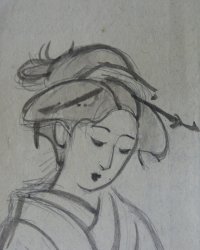 Bijin with umbrella 1924