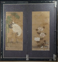 Bird Byobu screen 1750
