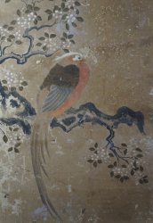 Bird Byobu screen 1750