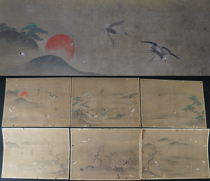 Birds and landscape painting 1800