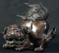 Bronze censer Shishi 1800