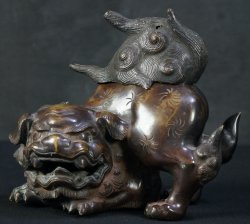Bronze censer Shishi 1800