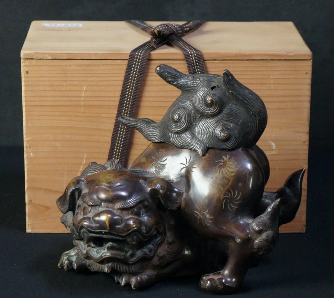 Bronze censer Shishi 1800