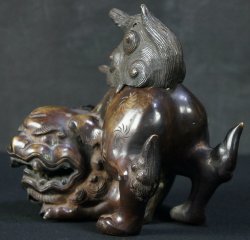 Bronze censer Shishi 1800