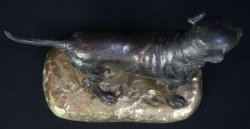 Bronze sculpture Inu 1970