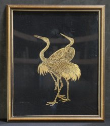 Bronze tsuru birds 1980