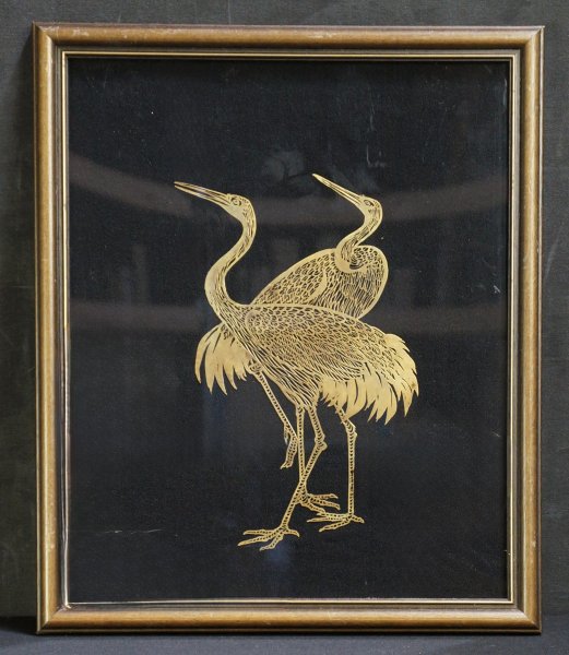 Bronze tsuru birds 1980