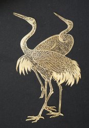 Bronze tsuru birds 1980
