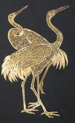Bronze tsuru birds 1980