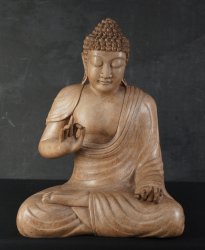 Buddha sculpture temple 1970