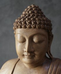 Buddha sculpture temple 1970