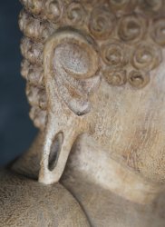 Buddha sculpture temple 1970