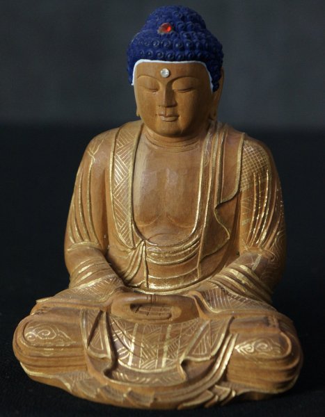 Buddha wood carving 1970 h