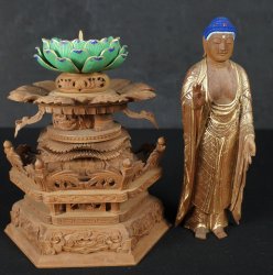 Buddha wood carving 1970 r