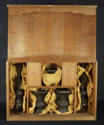 Buddhist altar 1900 bronze set