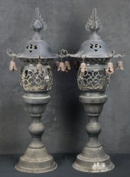 Buddhist altar lamps 1880