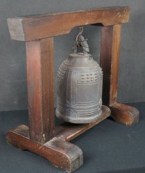 Buddhist bronze Bell and stand 1890