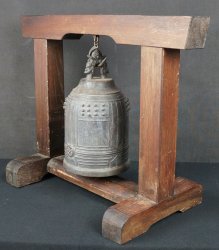 Buddhist bronze Bell and stand 1890