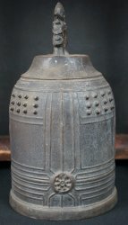 Buddhist bronze Bell and stand 1890