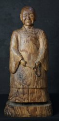 Buddhist monk carving 1900