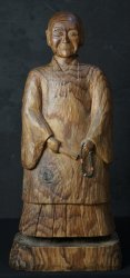 Buddhist monk carving 1900