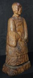 Buddhist monk carving 1900