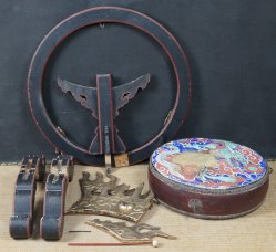 Buddhist temple drum 1800s