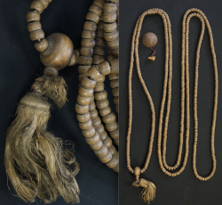 Buddhist Zen monk chanting beads 1800