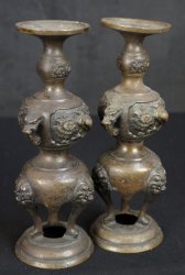 Butsudan candle stand 1900s