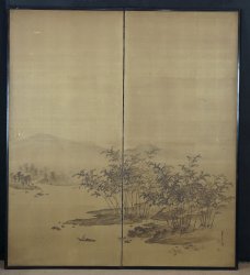 Byobu Zen gold leaf 1900