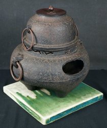 Chagama kettle cast iron 1950s