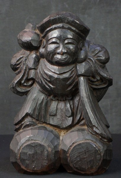 Daikoku god 1900 Keyaki