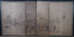 Edo city Byobu 1890
