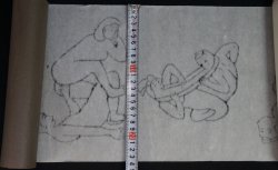 Erotic Lantern Shunga scroll 1900s