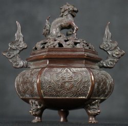 Fine Koro censer 1900 Shishi