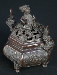 Fine Koro censer 1900 Shishi