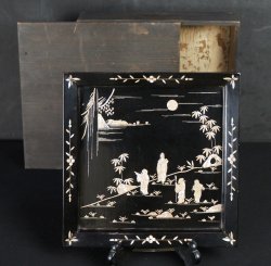 Fine Obon tray 1900 moon