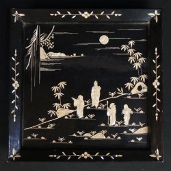 Fine Obon tray 1900 moon