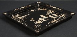 Fine Obon tray 1900 moon