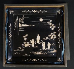 Fine Obon tray 1900 moon