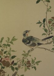 Floral and birds Byobu 1900