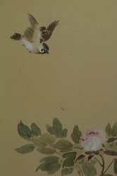 Floral and birds Byobu 1900