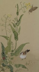 Floral and birds Byobu 1900