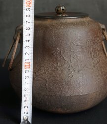Floral Chagama kettle 1900