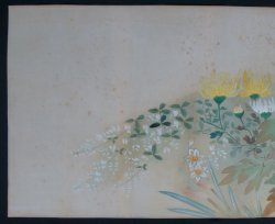 Floral silk painting 1900s