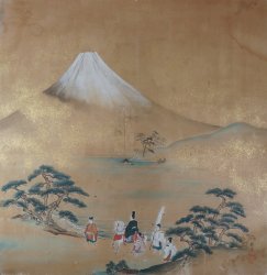 Fuji art landscape painting 1800