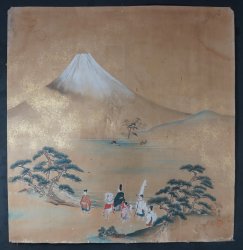 Fuji art landscape painting 1800