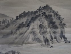 Fuji mountain painting 1900 Sumi-E