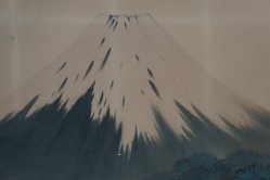 Fuji painting watercolor 1900s
