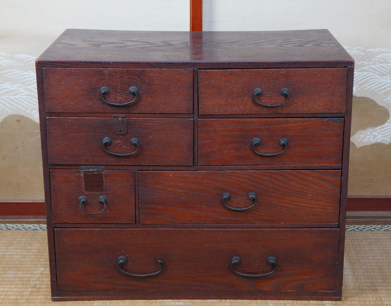 Antique Tansu Japanese Lacquered Furniture 1830 Edo Period Japan Materials: solid wood, bronze - Antique Tansu Japanese Lacquered Furniture 1830 Edo Period Japan